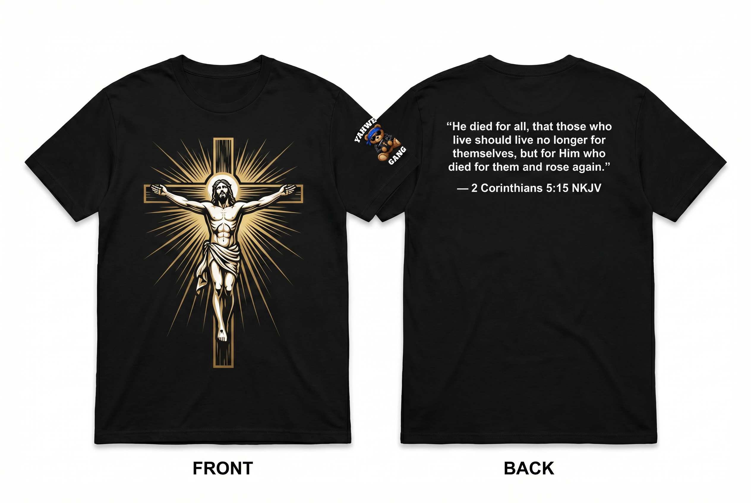 Black Tee — Christ on Cross